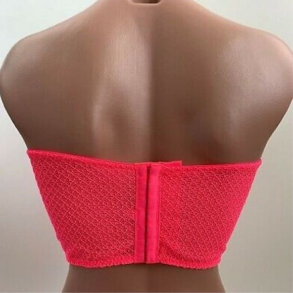 💕Victoria's Secret Dream Angels Lace Corset Bra Neon Pink NWT -Limited Edition - Picture 7 of 9